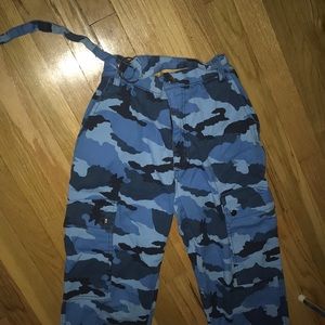 Blue camo pants